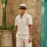 Bottega Tile Cotton Short (Cream/Green)