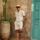 Bottega Tile Cotton Short (Cream/Green)