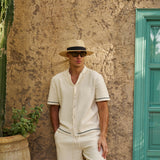 Bottega Tile Cotton Short (Cream/Green)