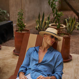 Flow Satin Shirt (Sky Blue)