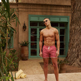 The Benjamins Retro Swim Shorts (Red Meridian)