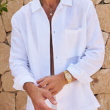 Cabo Linen Shirt (White)