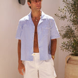 Venice Cotton Shirt (Blue/White)