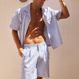 Venice Cotton Short (Blue/White)
