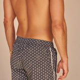 The Benjamins Retro Swim Shorts (Black Meridian)