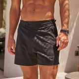 Pinnacle Tailored Black Swim Shorts with Black Hardware LIMITED EDITION