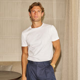 Luxe Mercerised Cotton Tee (White)