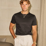 Luxe Mercerised Cotton Tee (Black)