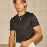 Luxe Mercerised Cotton Tee (Black)