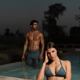Monaco Resort Bikini Top (Navy Meridian)