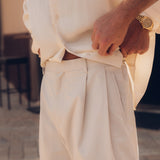 Tailored Loose Pant (Cream)