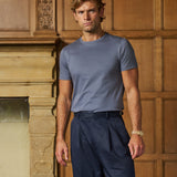 Luxe Mercerised Cotton Tee (Slate)