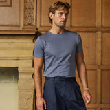 Luxe Mercerised Cotton Tee (Slate)