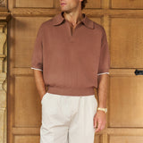 Manolita Short Sleeve Knit (Dark Sand)