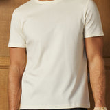 Luxe Mercerised Cotton Tee (Vanilla)