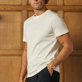 Luxe Mercerised Cotton Tee (Vanilla)