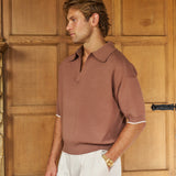 Manolita Short Sleeve Knit (Dark Sand)