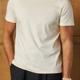 Luxe Mercerised Cotton Tee (Vanilla)
