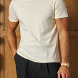 Luxe Mercerised Cotton Tee (Vanilla)